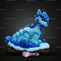Super Basic STL Print in Place Ice Dragon