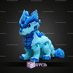 Super Basic STL Print in Place Ice Dragon