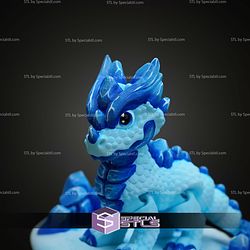Super Basic STL Print in Place Ice Dragon