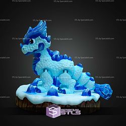Super Basic STL Print in Place Ice Dragon