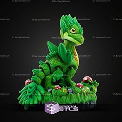 Super Basic STL Print in Place Plant Dragon