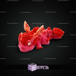 Super Basic STL Print in Place Rose Dragon