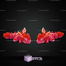 Super Basic STL Print in Place Rose Dragon