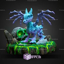 Super Basic STL Print in Place Skeleton Dragon