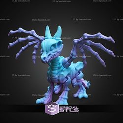 Super Basic STL Print in Place Skeleton Dragon