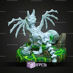 Super Basic STL Print in Place Skeleton Dragon