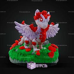 Super Basic STL Print in Place Valentine Dragon