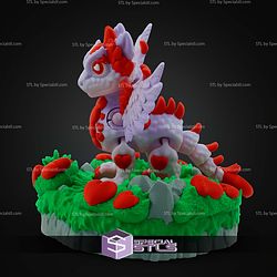 Super Basic STL Print in Place Valentine Dragon