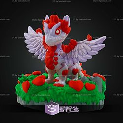 Super Basic STL Print in Place Valentine Dragon