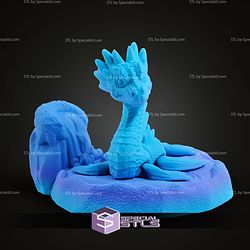 Super Basic STL Print in Place Water Dragon