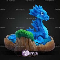 Super Basic STL Print in Place Water Dragon