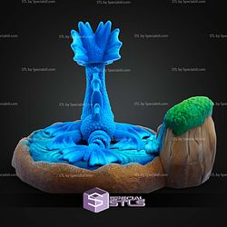 Super Basic STL Print in Place Water Dragon