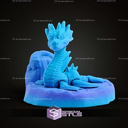 Super Basic STL Print in Place Water Dragon
