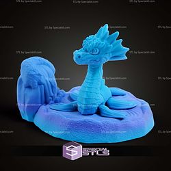 Super Basic STL Print in Place Water Dragon