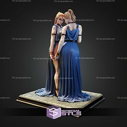 Twins Lady 75mm 1 12 Fantasy STL Miniatures