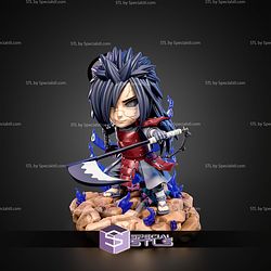Uchiha Madara With Weapon Chibi STL Files