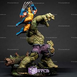 Wolverine Vs Hulk Super Battle STL Files