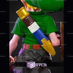 Young Link Hero Of Time Stylized Bust STL Files