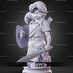 Young Link Hero Of Time Stylized Bust STL Files