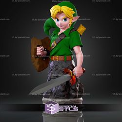Young Link Hero Of Time Stylized Bust STL Files