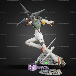 Yuffie Kisaragi With Weapon 340mm STL Files