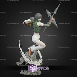 Yuffie Kisaragi With Weapon 340mm STL Files
