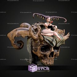 Zhirosh Queen of Despair 32mm 75mm Fantasy STL Miniatures