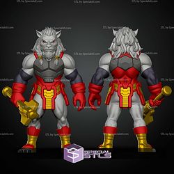 Basic STL Battle Beast Thokk No AMS Multipart STL Files