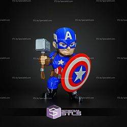 Basic STL Captain America with Shield No AMS