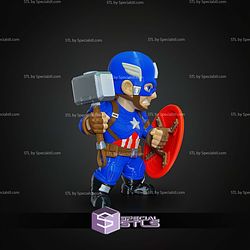Basic STL Captain America with Shield No AMS