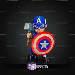 Basic STL Captain America with Shield No AMS