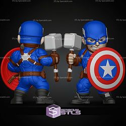 Basic STL Captain America with Shield No AMS