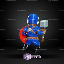 Basic STL Captain America with Shield No AMS