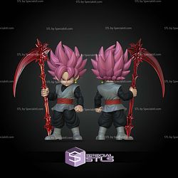 Basic STL Collection Black Goku with Weapons No Ams