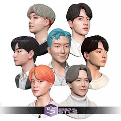 BTS Bust Bundle STL Files