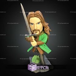 Chibi STL Collection Aragorn LOTR
