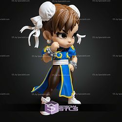 Chun Li Street Fighter No Ams Multipart STL Files
