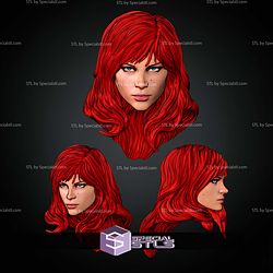 Custom Head Collection Black Widow Phil Noto Version STL Files