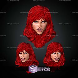 Custom Head Collection Black Widow Phil Noto Version STL Files