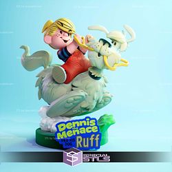 Dennis The Menace And Ruff 160mm STL Files