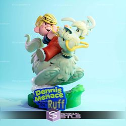 Dennis The Menace And Ruff 160mm STL Files
