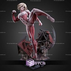 Female Titan Kick Pose 244mm STL Files