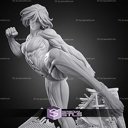 Female Titan Kick Pose 244mm STL Files