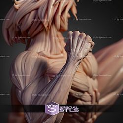 Female Titan Kick Pose 244mm STL Files