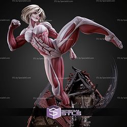 Female Titan Kick Pose 244mm STL Files