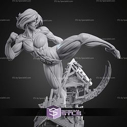 Female Titan Kick Pose 244mm STL Files