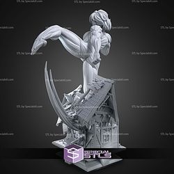 Female Titan Kick Pose 244mm STL Files