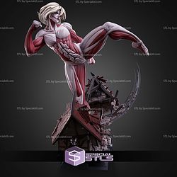 Female Titan Kick Pose 244mm STL Files