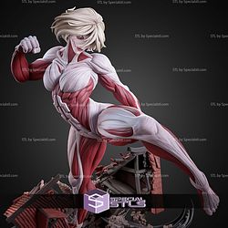 Female Titan Kick Pose 244mm STL Files