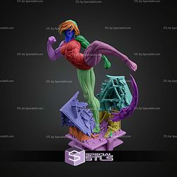 Female Titan Kick Pose 244mm STL Files